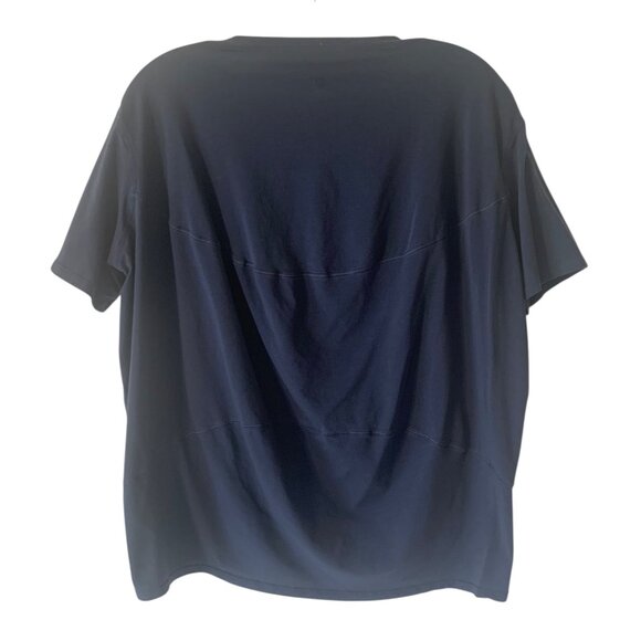LULULEMON Navy Blue Back In Action Short Sleeve Boat Neck Women’s T-Shirt 12 - Picture 7 of 9